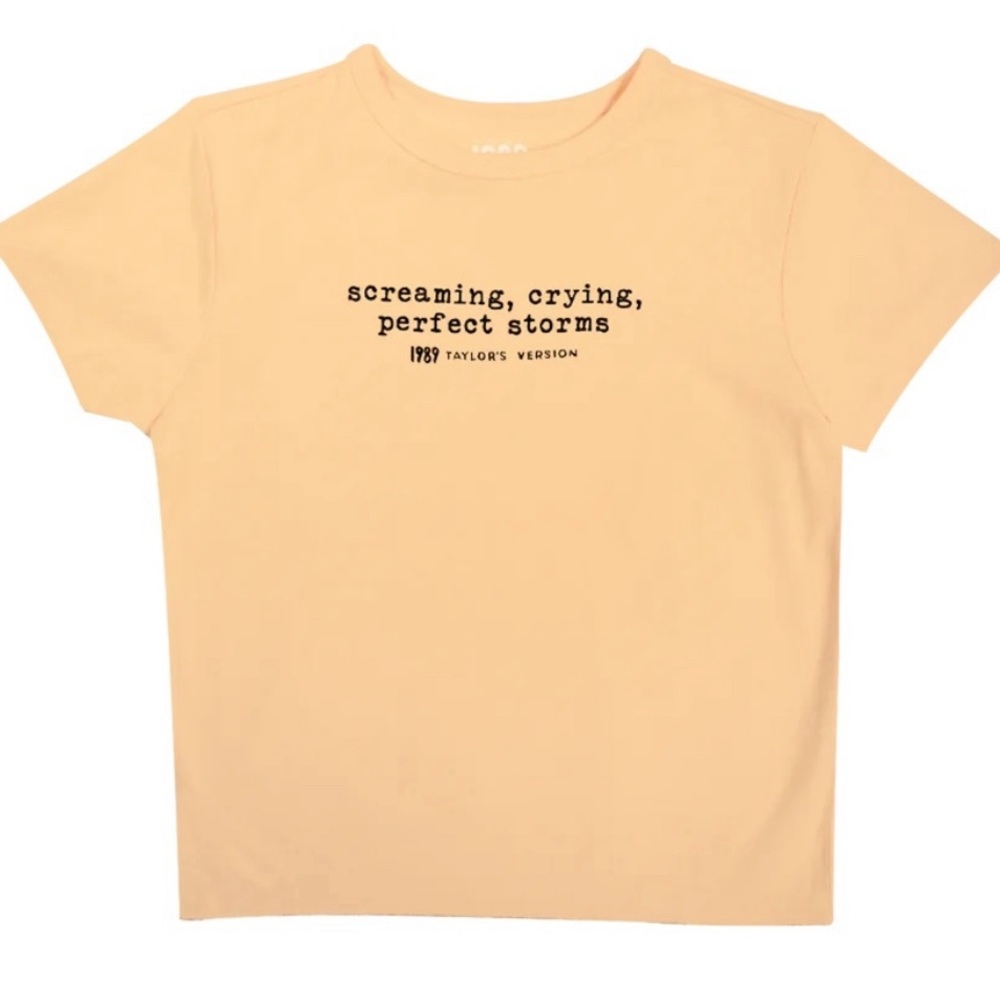 Taylor Swift 1989 TV Blank Space "screaming crying perfect storm" tee / large